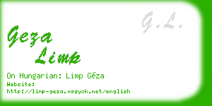geza limp business card